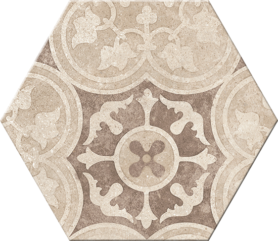 Hexagonal Versalles Beige Mix