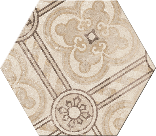 Hexagonal Versalles Beige Mix