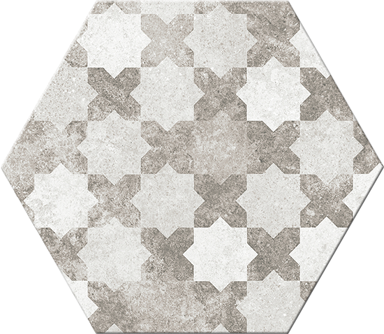 Hexagonal Versalles Gris Mix