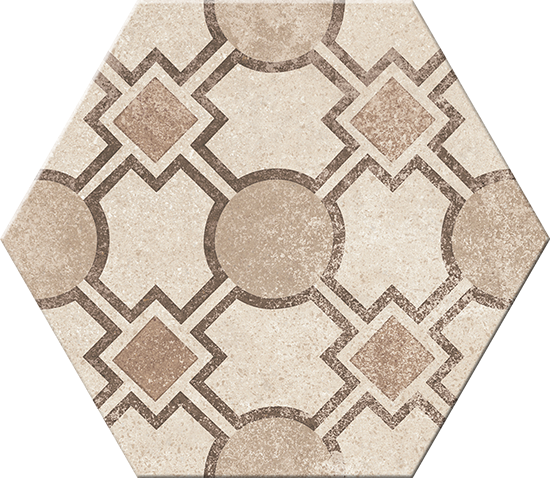 Hexagonal Versalles Beige Mix