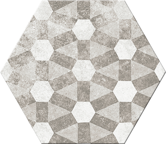 Hexagonal Versalles Gris Mix